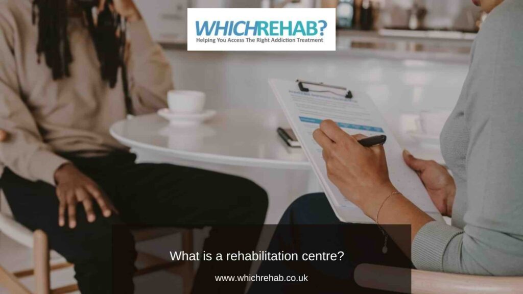 A person sitting with a counsellor - What is a rehabilitation centre blog - Which Rehab