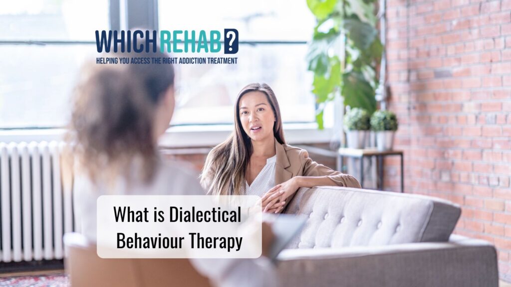 A woman sat in a Dialectal Behavioural Therapy session - What is dialectical behavioural therapy blog - Which Rehab